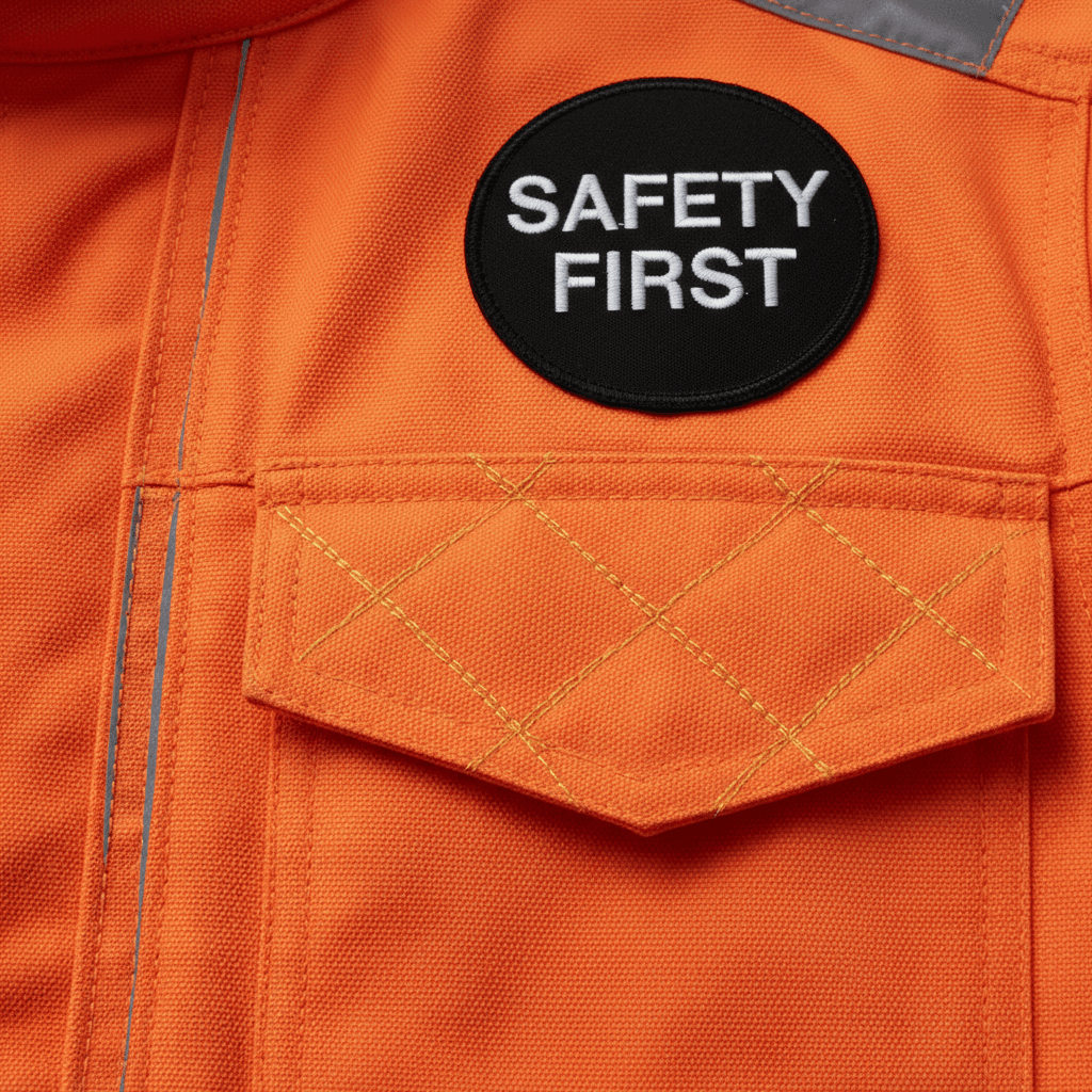 Reinforced stitching on high-visibility workwear